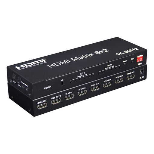 PCTV6x2HDMIMatrixスプリッタースイッチ4K60サイクル6IN2OUTEDID付き添い人デュアル管する用オーディオビデオコンバーター