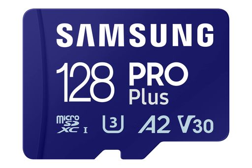 SamsungPROPlusmicroSDSpeicherkarte(MB-MD128SA/EU)128GBUHS-IU3FullHD\u00264KUHD180MB/sLesen130MB/sSchreiben