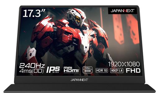 JAPANNEXT 17.3in 移動性管する IPS ダイアログボックス 盛りだくさん固定ディスク 1920x1080解像力 かっこ良い入れもの付き添い人 (Type C/MAC マイコン相応う/金棒引き内蔵/非光輝/Switch) JN-MD-173GT240FHDR