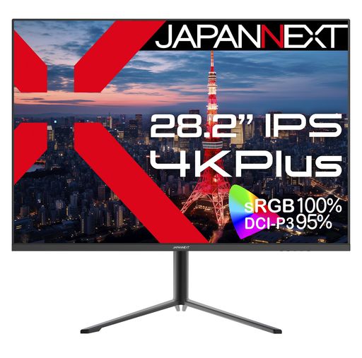 JAPANNEXT 28.2インチ モニター IPS ディスプレイ (HDMI/DisplayPort/スピーカー内蔵/ブルーライトカット) JN-282IPS4KP｜VlookupStore 店