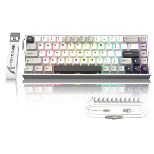 ATTACKSHARKX68MAXHEラピッドトリガーキーボードゲーミングキーボードフルアルミCNC高性能8000HzポーリングRT0.005mm調整超低遅延0.08msレイテンシー有線ホール効果60%レイアウト68キー磁気スイッチ 9,884円