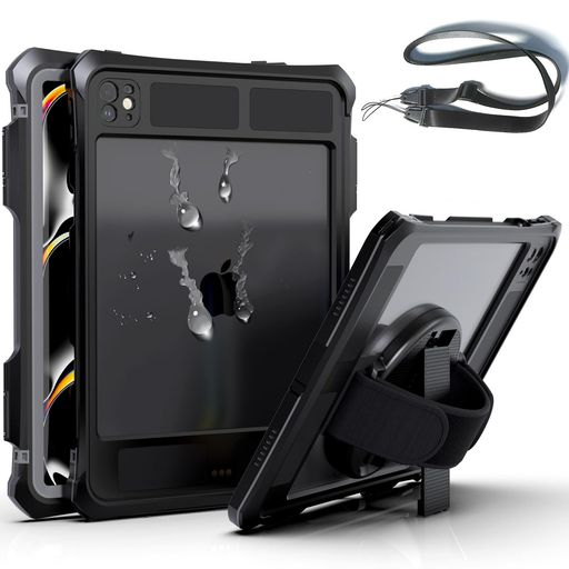 iPadPro11インチケース(M5/M4、2025/2024、第6/5世代)専用防水完全防水全面保護耐衝撃衝撃吸収傷防止防雪防塵360頑丈米軍耐久性分離型雨の日、お風呂など適用iPadPro2024/2025