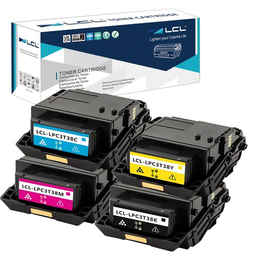 LCL エプソン用 LPC3T37 LPC3T38 大容量 LPC3T38K LPC3T38C LPC3T38M LPC3T38Y 互換トナーカートリッジ (4色セット ブラック シアン マゼンタ イエロー) 対応機種: LP-S8180|VlookupStore 店