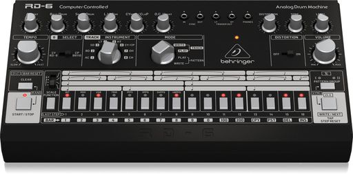 BehringerアナログドラムマシンUSB/DINMIDI対応16ステップシーケンサーアナログディストーション搭載RD-6-BK黒