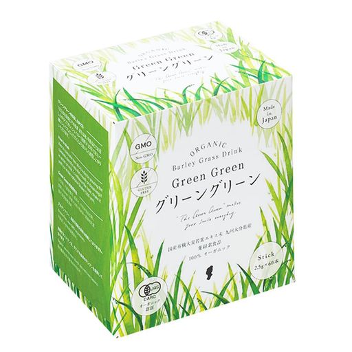 グリーングリーンスティックファミリー青汁150g(2.5gx60本)ハリウッド化粧品国産有機大麦若葉100%オーガニック画像
