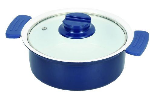 パール金属おいしく見えるセラミック加工IH対応ガラス蓋付卓上鍋16cm1~2人用HB-6025