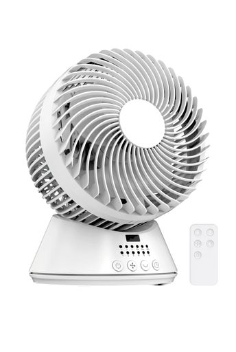 HEART(EXHEART)分解できるからお手入れラクラク!水で洗える!DCモーター/自動首振機能/リモコン付お掃除できるDCサーキュレーターキュレーターホワイトE1001WT