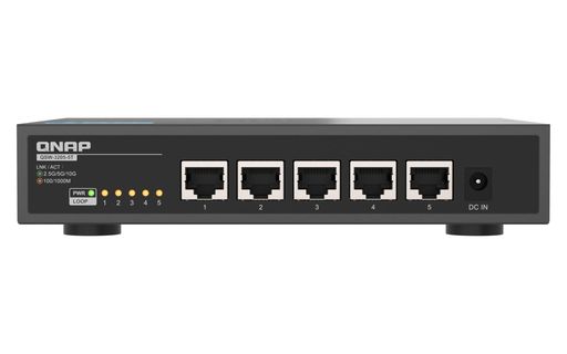 QNAP(キューナップ)5つの10GBASE-T界面を備えたアンマネージドスイッチQSW-3205-5Tプラグアンドプレイ