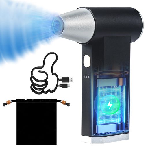 Tusinaエアダスター【2025業界新登場?最強電動ブロワー】瞬間的な強風3段階風量調整Type-C急速充電最大風速55m/s4000mAh大容量持ち運び?収納に最適収納ポーチ付きPC掃除/キーボード/家具/車内/…