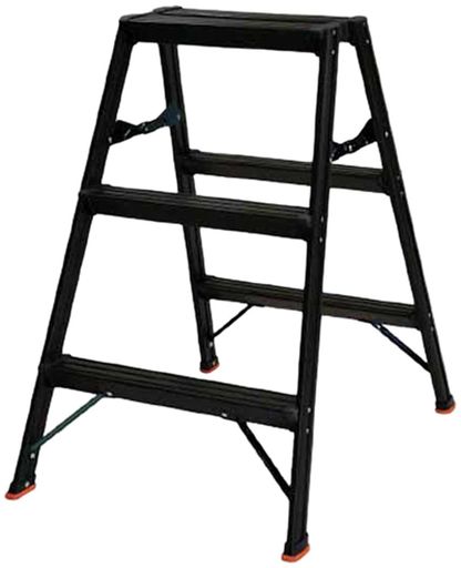TRUSCO(トラスコ)アルミ製踏台3段高強度型黒TSAF-3-BK