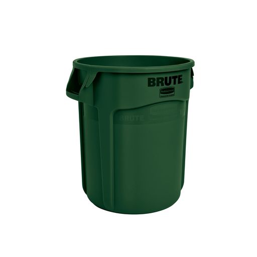 ラバーメイド(Rubbermaid)VentedBRUTE丸型コンテナ76L(20ガロン)緑フタなしFG262000DGRN