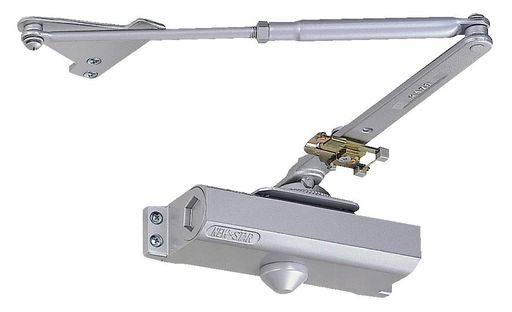 日本ドアーチェック製造ニュースターパラレル型防火ドア用ドアクローザストップ付シルバーPF-1831個