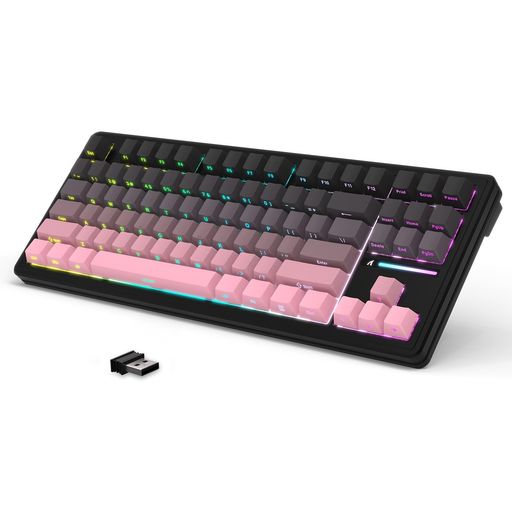 MAMBASNAKExATTACKSHARKM87PROV2ゲーミングキーボードコンパクト80%87キーメカニカルキーボード3つ接続モードBluetooth5.0/2.4Ghz/Type-CPBT側刻スタイルキーキャップ