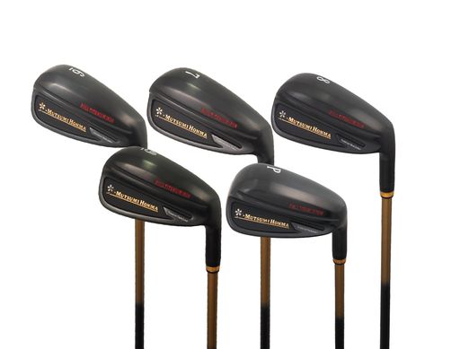 MUTSUMIHONMA(ムツミホンマ)クラブフルチタンアイアンメンズシニア右利き2025年モデル5本セットカーボンシャフトブラックIP加工シャフト硬度SR