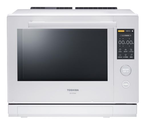 TOSHIBA(東芝) スチームオーブンレンジ 石窯ドーム 30L ER-YD7000(W) グランホワイト 2段調理 手間なしお手入れ スマートフォン連携 フラットテーブル 簡単操作 電子レンジ｜VlookupStore 店