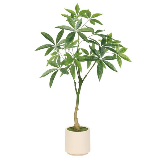 FEELEADフェイクグリーン人工観葉草木パキラ仕合わせの木高さ98糎造花室内装飾緑であること水やり不必要お取りつくろう飾り気の無い即物的観葉樹風水金運引きあげるお部屋飾りつけ開店祝賀会営造祝賀会母の日父の日差し上げ物