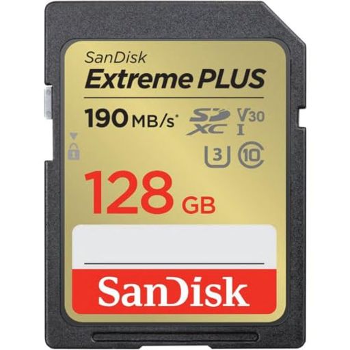◆サンディスクエクストリームプラスSDXCUHS-I歌留多128GB