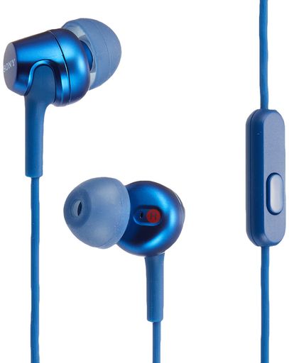 ソニー(SONY)イヤホンMDR-EX255AP:カナル型リモコン・マイク付きブルーMDR-EX255APL