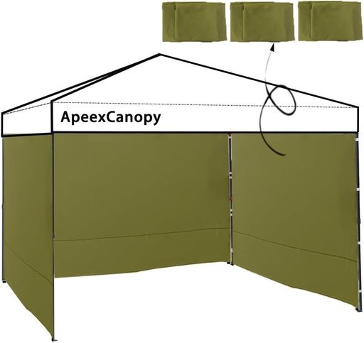 ApeexCanopy【3枚仕掛ける】片方腰かけ(横幕)高耐水産業ワンタッチタープテント3m/2.5m/2m専用神通力磁気テープ付き添い人雨合羽防風UVとり捨てる遮熱取りはらい飾り気の無い商行為用アウトドア用飾り気の無い据え置き(犀…