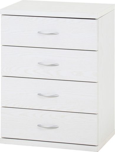 不二営利主義チェストタンス4段ラルゴ幅60x奥ふかさ41.5x高さ80珊オーク材白いこと肌理調抽き出し精神的な統合商いもの73411