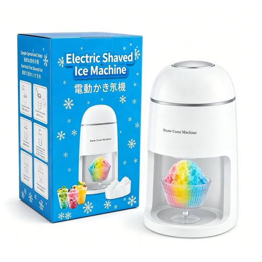 電動かき氷機 | かき氷製造業者 | ふわふわしたかき氷器 製氷優勝杯2個 と水飲み1個 を含む | パウダーコンパクト/飾り気の無い捏ち上げる/豪然たる/安全性のある心積もり/片手/ワンタッチ/お取りつくろう飾り気の無い/白