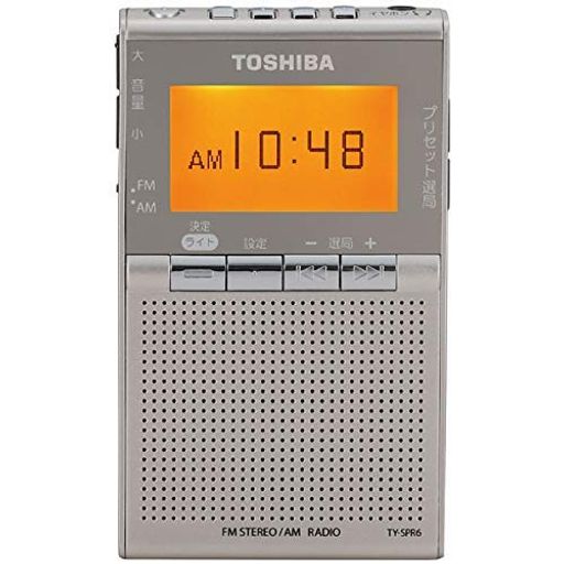 東芝 広々としたFM/AM衣嚢ラジオ受信機TOSHIBA TY-SPR6-N