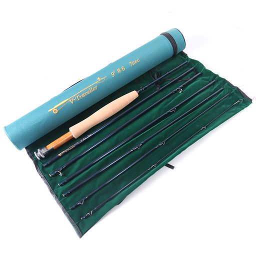 MMAXIMUMCATCHMaxcatch旅行用フライロッド7本継フライフィッシングロッドケース付(6weight9ft7pieces)