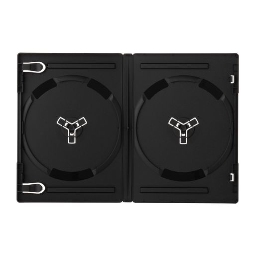 COMCOM 14粍厚ヴィデオディスクトール入れもの 2枚納める 黒 100個仕掛ける CS-DVDT2-100BK