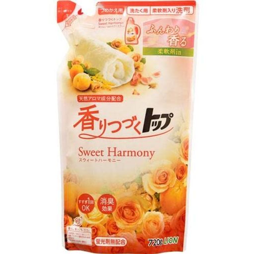 新品未開封！ライオン　香りつづく トップ　イエローフラワー　詰め替え5 本体1 ライオン 香りつづくトップSweetHarmony 詰替 500g:サンドラッグ