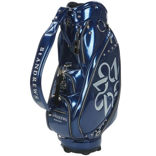 カ*ン様 St Andrews セントアンドリュース　ゴルフバッグ ネイビー×ゴ St ANDREWS セントアンドリュース キャディバッグ ゴルフバッグ ゴルフ