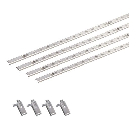 南海プライウッド棚受けシンプルステン棚柱セットシルバー10x1820mmTBSS-S-A
