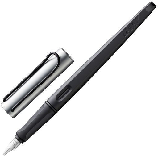 LAMY(カラムシ)joyAL筆-万物の霊長科学技術に基づいた手持ち部分と磨き上げられたスチール写真製の書き込み先線幅1.5粍-リボンニブ(ribbonnib)表意文字筆-LAMYT10ブルーインクカートリッジ付き添い人