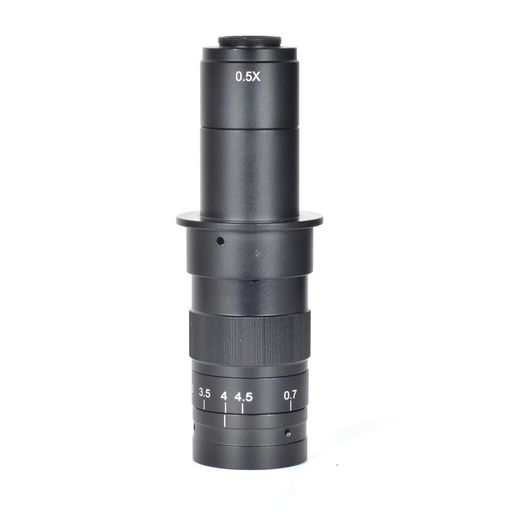 HAYEAR調節可能な180x倍率ズーム25mmC-Mountレンズ4.5X業界のアダプタ顕微鏡カメラ接眼レンズ拡大鏡
