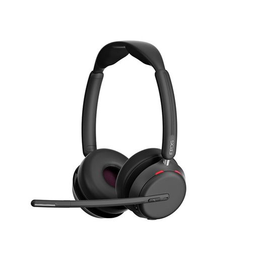 EPOSIMPACT1061ANCオフィス用ヘッドセット-BluetoothアダプティブノイズキャンセリングEPOSAITMマイクワイヤレス充電スタンドスーパー広帯域サウンド終日快適UC最適化Teams認定
