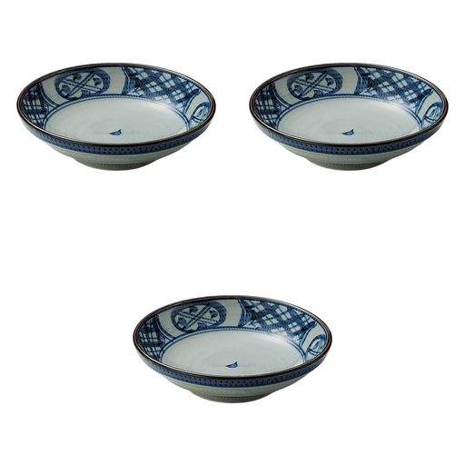 3個セット古染間取丸紋7.5寸めん皿[23.4x6.5cm]|麺皿セトモノホンポ(Setomonohonpo) 7,489円