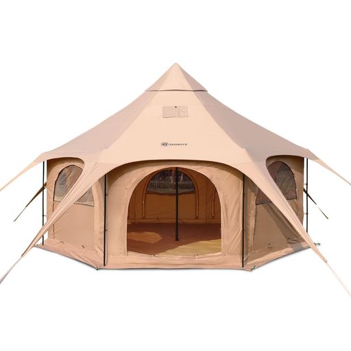 ShinHye ベルテント 5m TC ポリコットン キャンプテント 大型 6~10人用 耐水圧3000mm 防水 防風 通気性 防虫 簡単設営 煙突穴付き 収納袋付き 4シーズン ファミリーキャンプ アウトドア キャンピ&hellip;｜VlookupStore 店