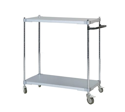 ガルバシェルフワゴン46x90 2段 ポール900 取っ手付きBK｜VlookupStore 店
