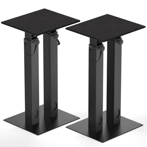 BQKOZFINスピーカスタンドスピーカー台9段高さ調節42cm~74.5cm長さ24x幅21x高さ74.5cm[2台1組]良質な金属製耐荷重12kg安定性耐久性組み立てが簡単安定性耐熱・耐汚・耐水性ブラック 7,135円