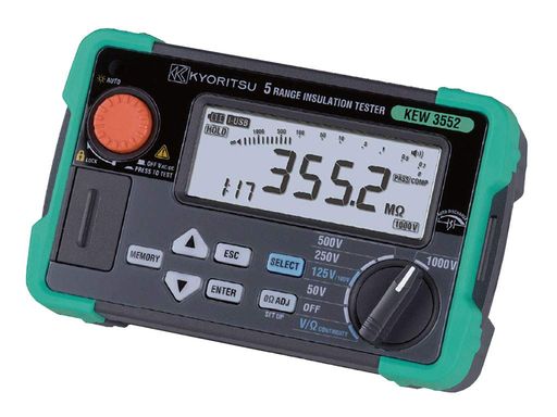 共立明かり表示計器(KYORITSU)6範囲不成立持ちこたえる計(50V/100V/125V/250V/500V/1000V)記憶装置役立つこと有り:KEW3552
