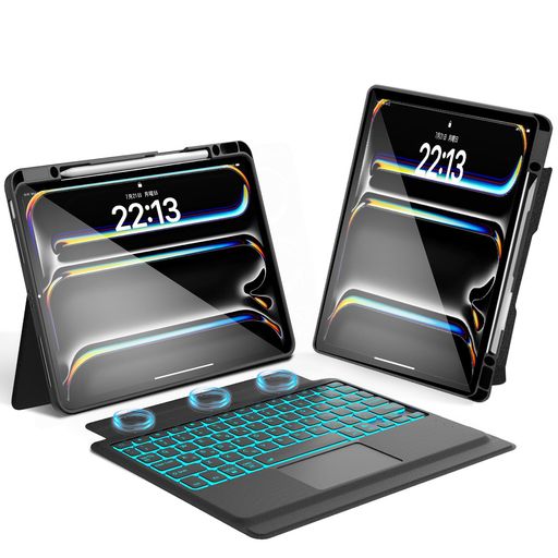 【2025年新型】iPadPro用13インチ(M4/M5)ケースキーボードBluetoothキーボードカバー脱着式iPadPro13inch(M4/M5)専用キーボード付きケース分離式磁気取り外し可能横/縦置き対応