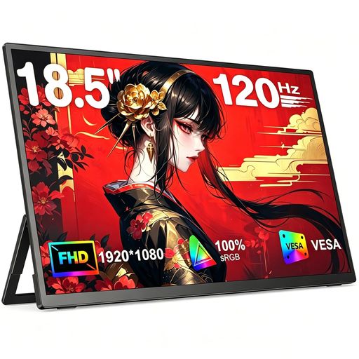 モバイルモニター 18.5インチ 120Hz Vimonic ゲーミング ポータブルディスプレイ 自立スタンド付 フルHD IPS非光沢｜VlookupStore 店