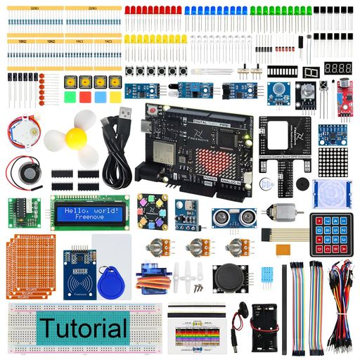Freenove完全スターターキット、ボードv5rev4WiFi(ArduinoIDE互換)、ArmCortex-m4マイクロコントローラ、オンボードESP32-s3、474ページの詳細チュートリアル、343項目、90プロジェクト(with