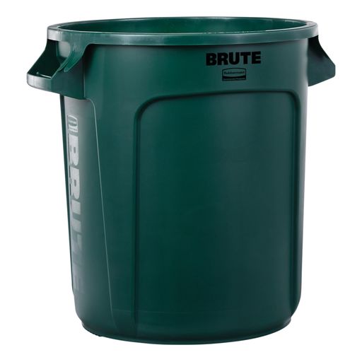 天然ゴムお手伝いさん(Rubbermaid)BRUTE丸型容れもの38L(10gal)緑フタなしRM2610UTDGN