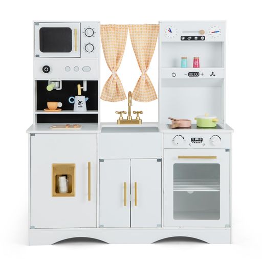 Giantex おままごと キッチン お料理ごっこ 調理器具付き コーナー キッチンプレイセット リアルな音と光の効果 切れる食材 電子レンジ コンロ 台所 ミニキッチン 知育玩具 子供おもちゃ &hellip;｜VlookupStore 店 15,112円