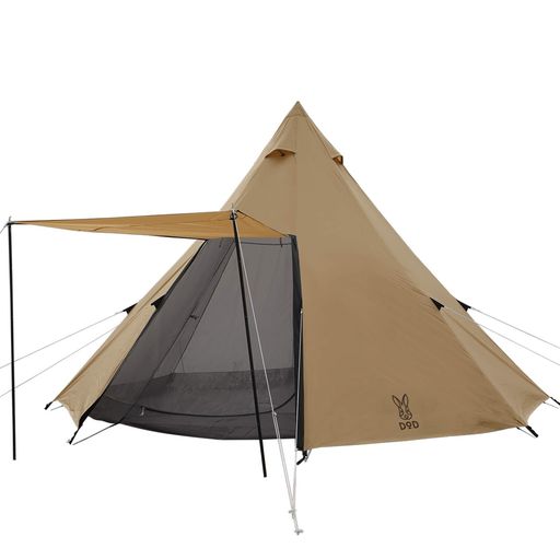 DOD(ディーオーディー) ワンポールテントL 8人用 【収納コンパクト&かんたん設営】 T8-200-TN｜VlookupStore 店