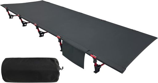 Sutekusキャンプアウトドアベッドハンギング折りたたみ式超軽量コンパクト耐荷重150kg防災190cm*70cm(ブラック/黒)