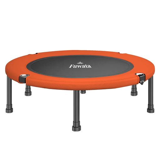 Fuwataトランポリン室内用大人用子供用大型102cm耐荷重150kg静音折りたたみダイエット家庭用6本脚(ブラック+オレンジ) 5,894円