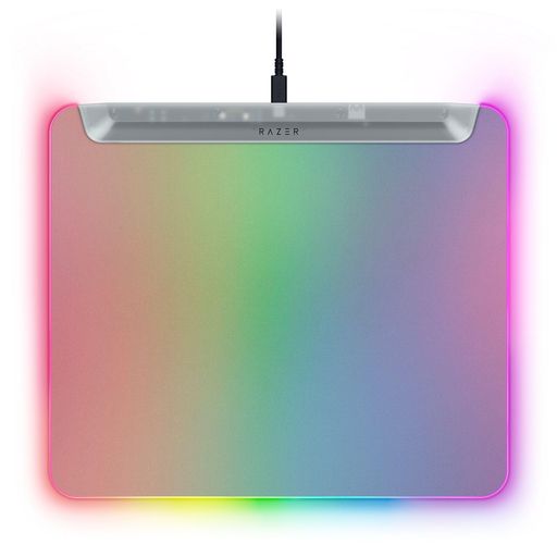 RazerレイザーFireflyV2ProPhantomWhiteEditionマイクロテクスチャ仕上げの表面滑り止めベースバックライト付きゲーミングマウスパッド360x278ファイアフライブイツープロファントム