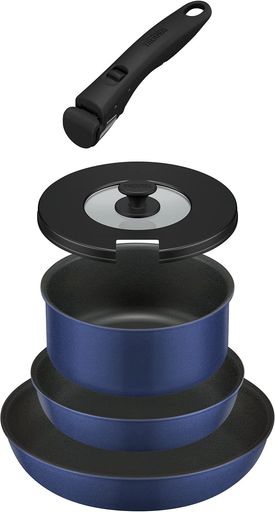 サーモスデュラブルシリーズ手持ち部分のとれるフライパン5点書き割りCA屁っ放り火専用インディゴブルーKSC-5AIBL