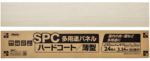 アサヒペン床材SPC多役立つことダイアログボックスTPC-0124枚入り口・入口約2畳分UV処理境界線の外側捉え所のない厚地の外套耐摩耗性薄型DIYリフォーム建材フローリング 木材・建築資材・設備-花・ガーデン・DIY